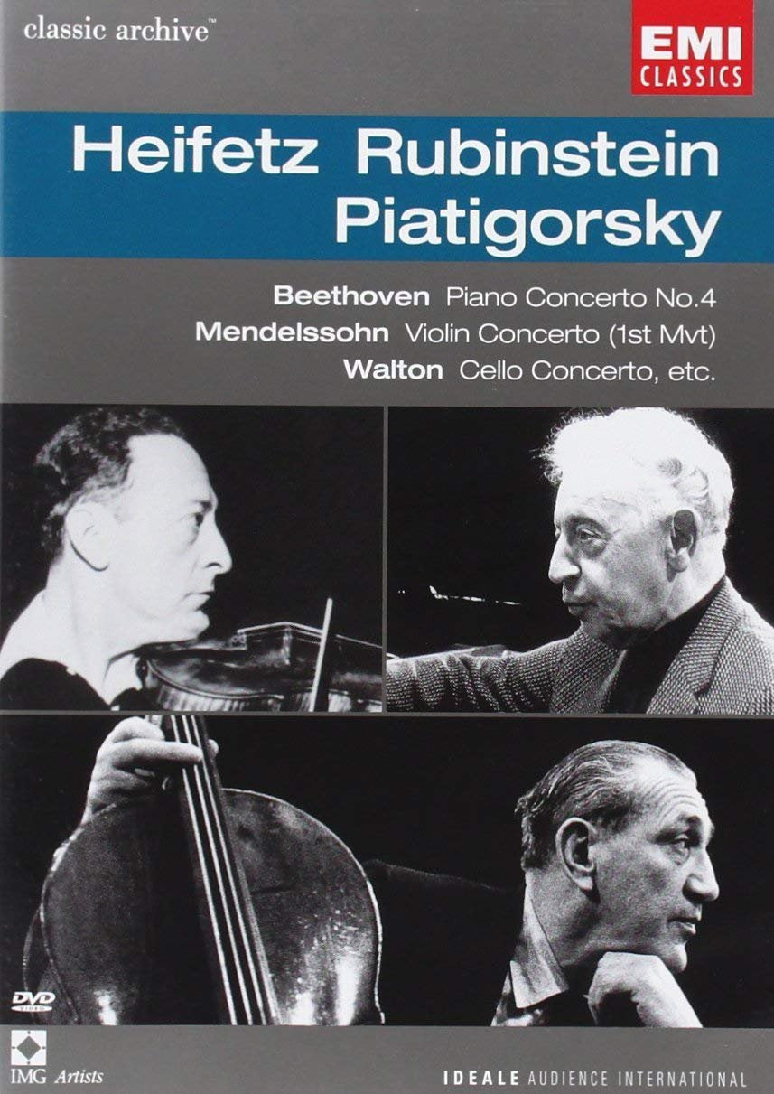 Beethoven Piano Concerto No. 4 & Mendelssohn Violin Concerto & Walton Cello Concerto / Rubinstein, Heifetz, Piatigorsky (EMI Classic Archive 4) used book depot