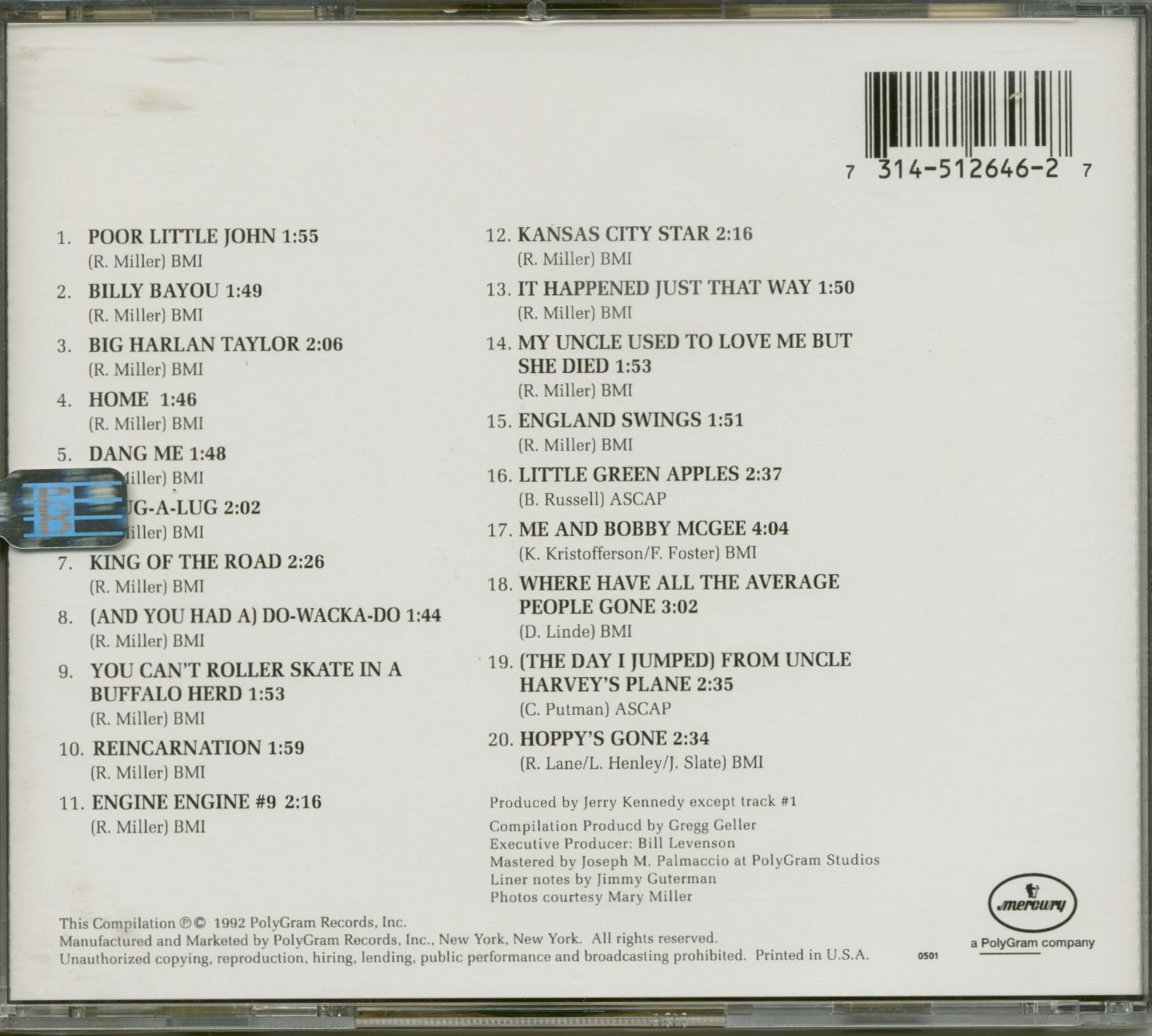 The Best of Roger Miller, Vol. 2: King of the Road used book depot