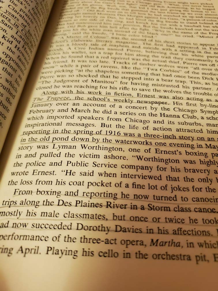 Ernest Hemingway: A Life Story used book depot