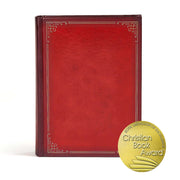 CSB Ancient Faith Study Bible, Crimson LeatherTouch-Over-Board, Black Letter, Church Fathers, Study Notes and Commentary, Articles, Profiles, Easy-to-Read Bible Serif Type used book depot