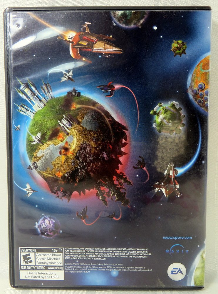Spore EA 2008 Electronic Arts Original WIN MAC DVD-ROM Software Computer Game
