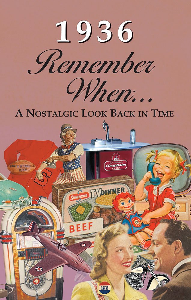 1936 REMEMBER WHEN CELEBRATION KardLet: Birthdays, Anniversaries, Reunions, Homecomings, Client & Corporate Gifts used book depot