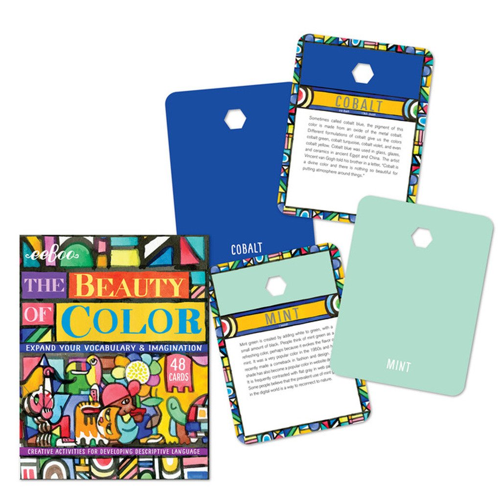 EEBOO Beauty of Color Hardbox Flashcards, 1 EA