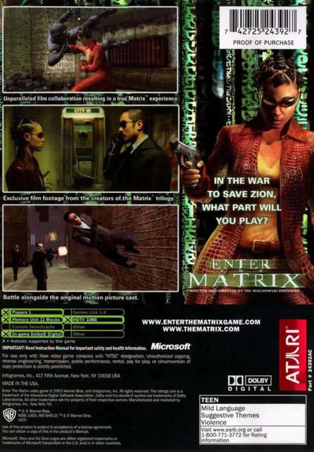Enter the Matrix - Xbox used book depot