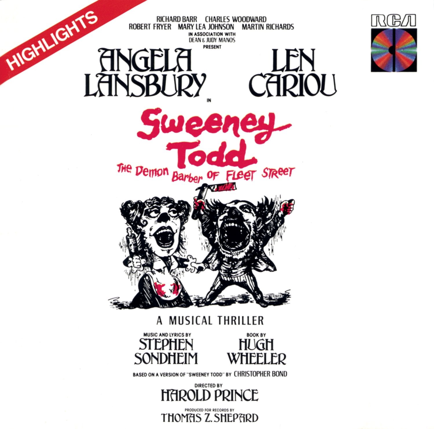 Sweeney Todd, the Demon Barber of Fleet Street (Highlights from the 1979 Original Broadway Cast) used book depot