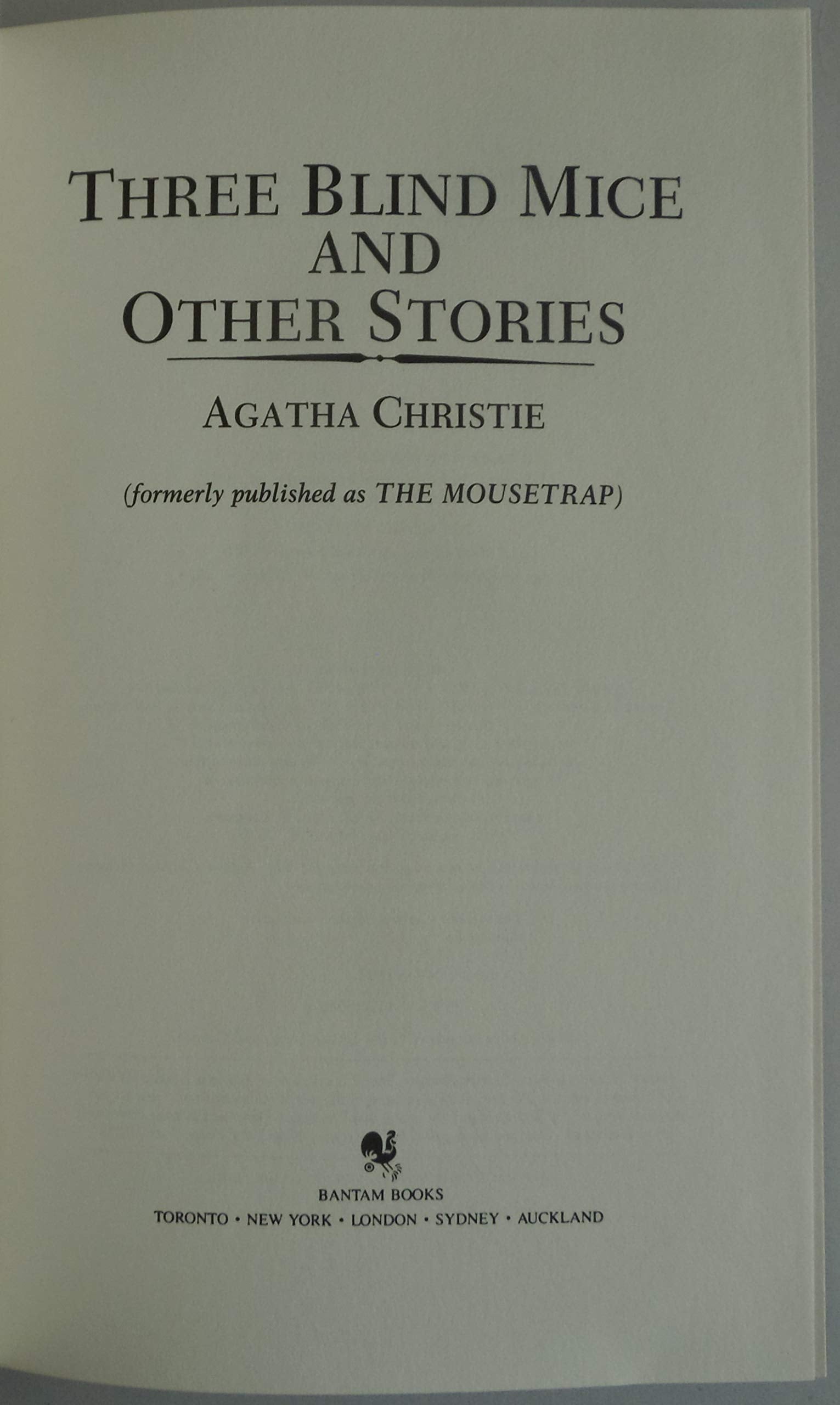 Three Blind Mice and Other Stories used book depot