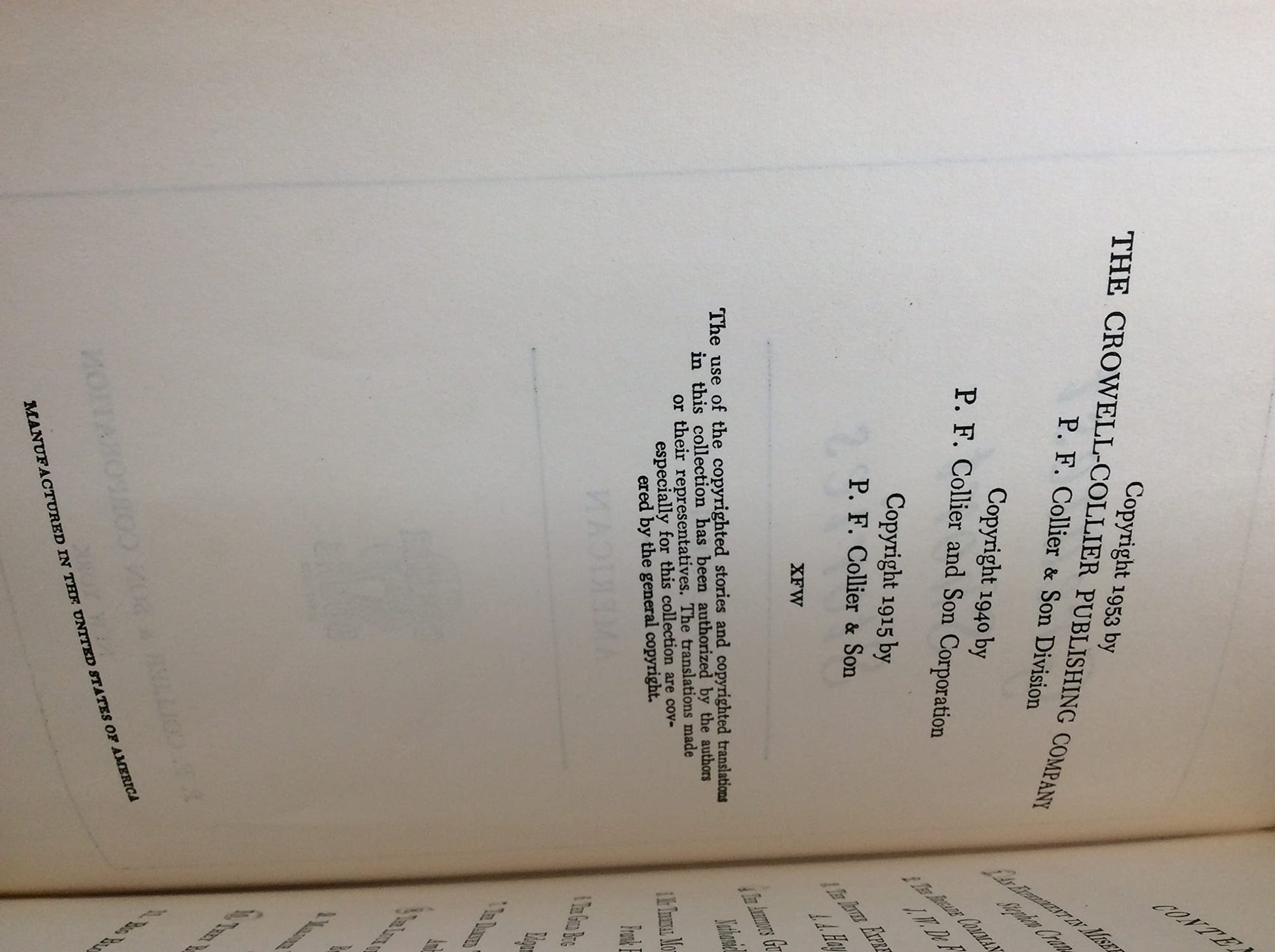 Collier Greatest Short Stories Vol 1-6 used book depot