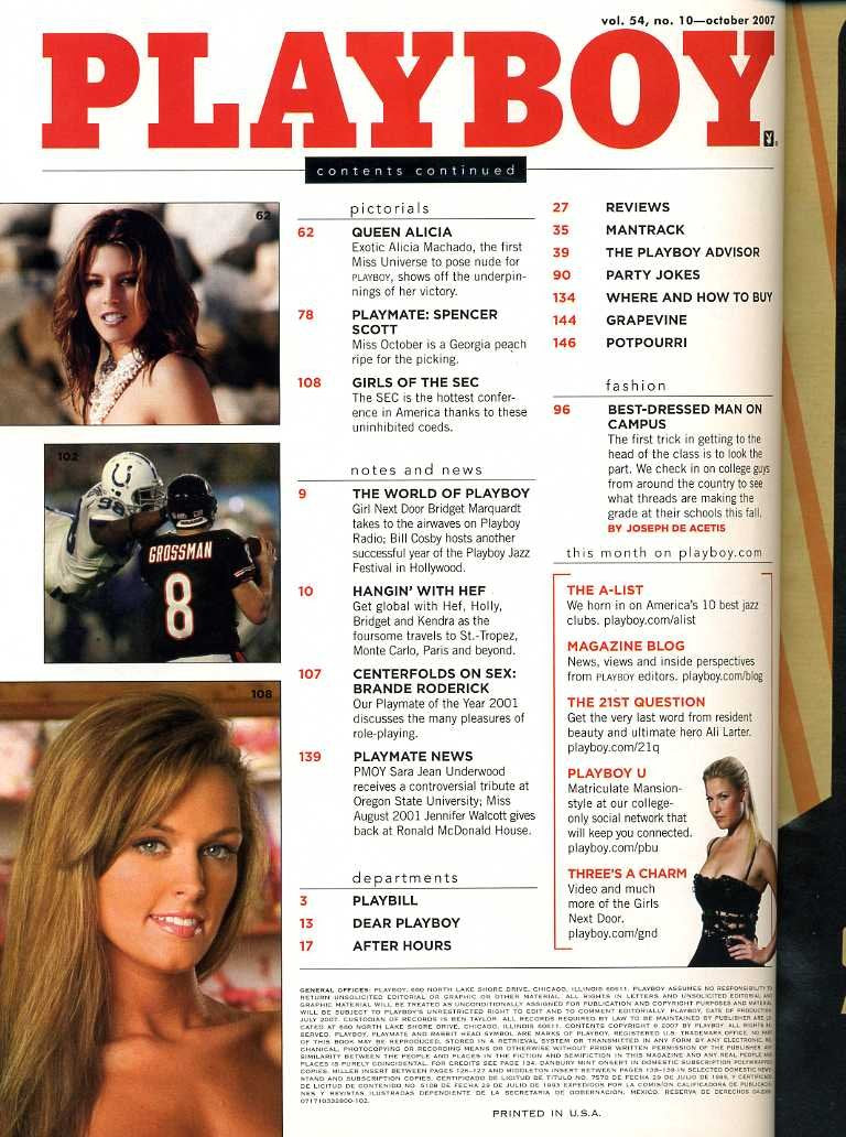 Playboy, October 2007 Issue used book depot
