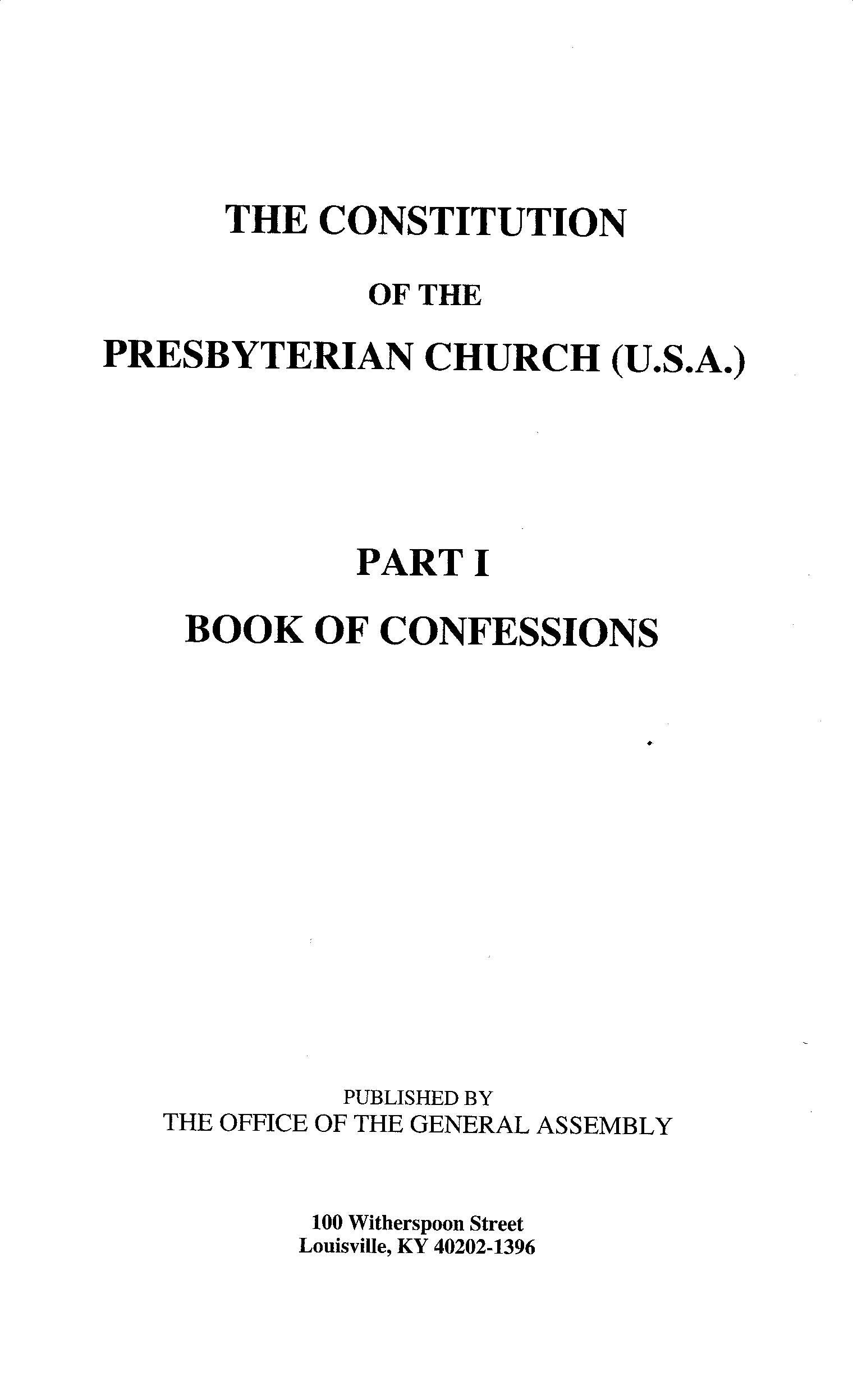 The Book Of Confessions used book depot