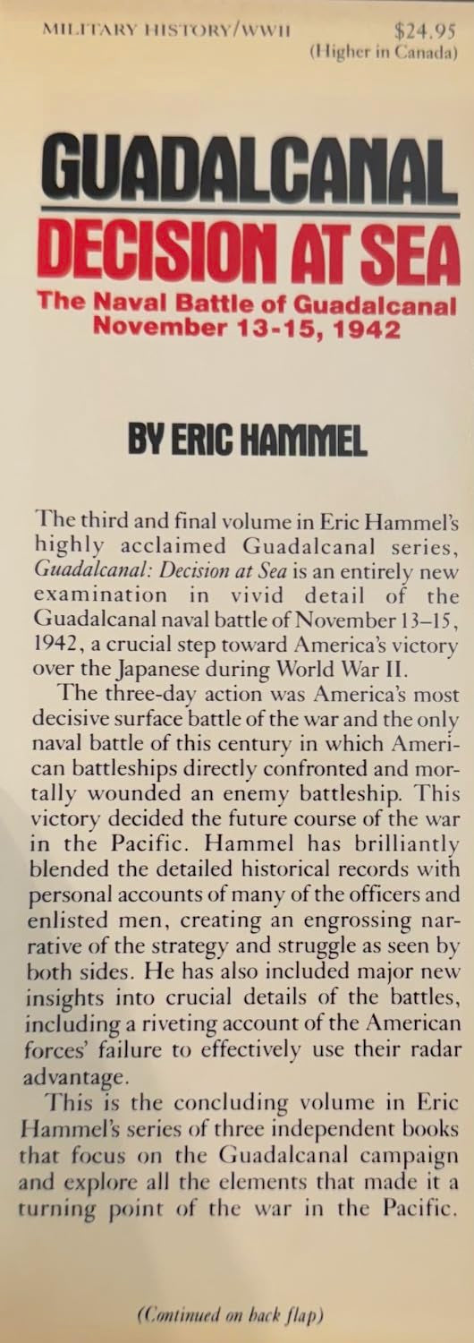 Guadalcanal Decision at Sea used book depot