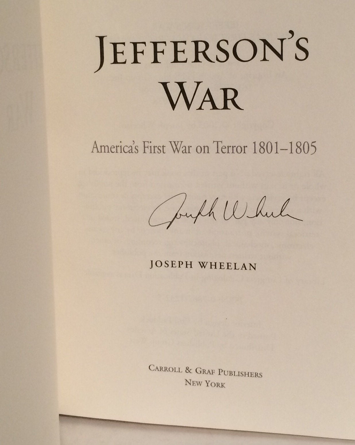 Jefferson's War: America's First War on Terror 1801-1805