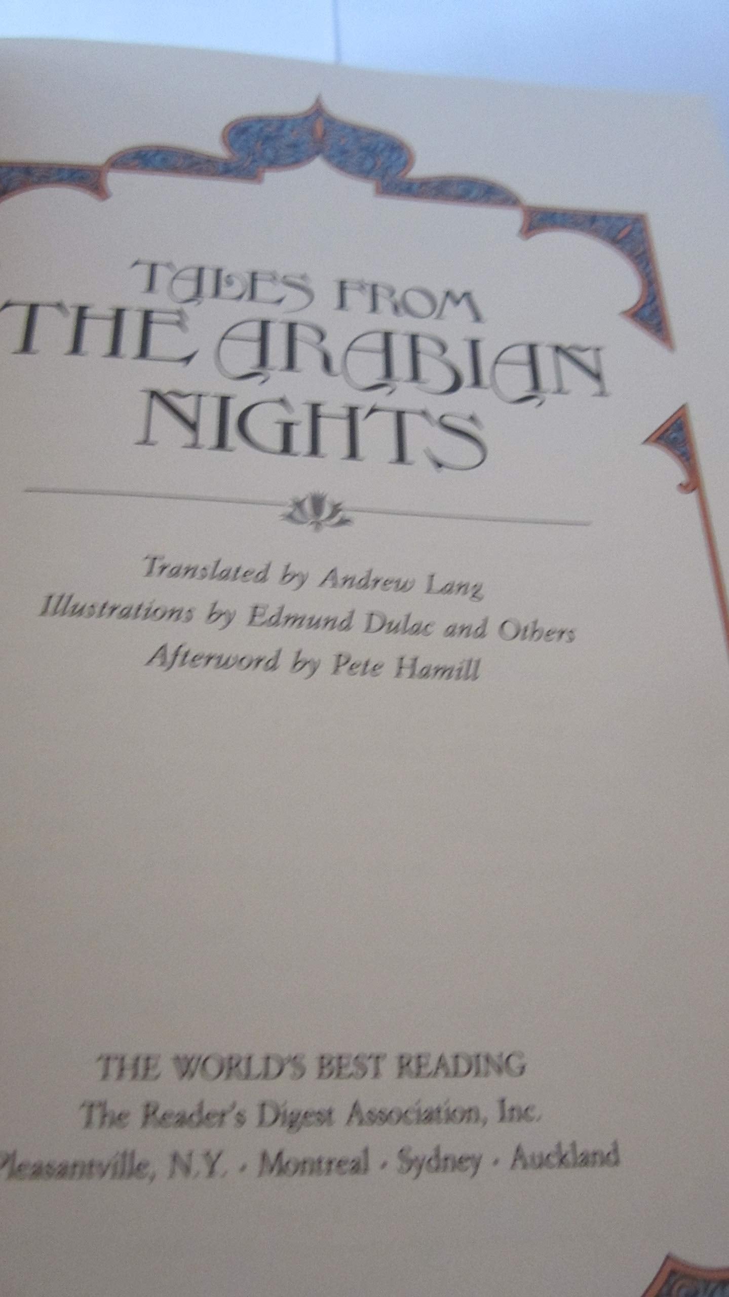 Tales from the Arabian Nights (Reader's Digest World's Best Reading) used book depot