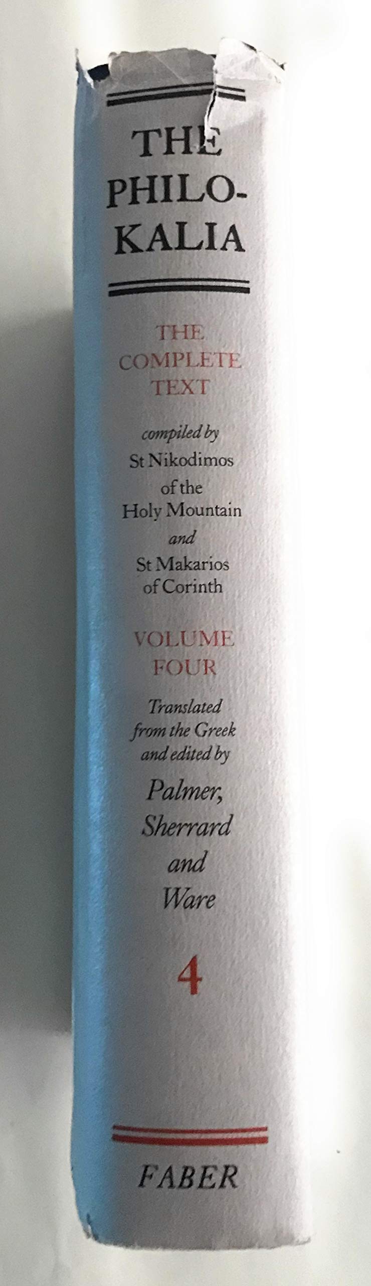 The Philokalia: The Complete Text (Vol. 4) (English and Greek Edition) used book depot