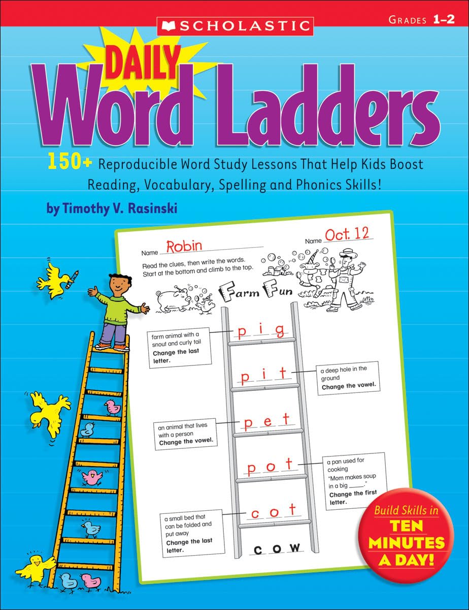 Daily Word Ladders: Grades 1-2: 150+ Reproducible Word Study Lessons That Help Kids Boost Reading, Vocabulary, Spelling and Phonics Skills! used book depot