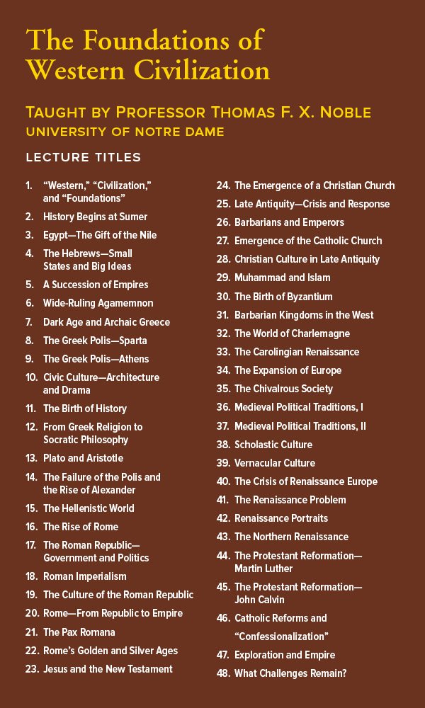 The Foundations of Western Civilization