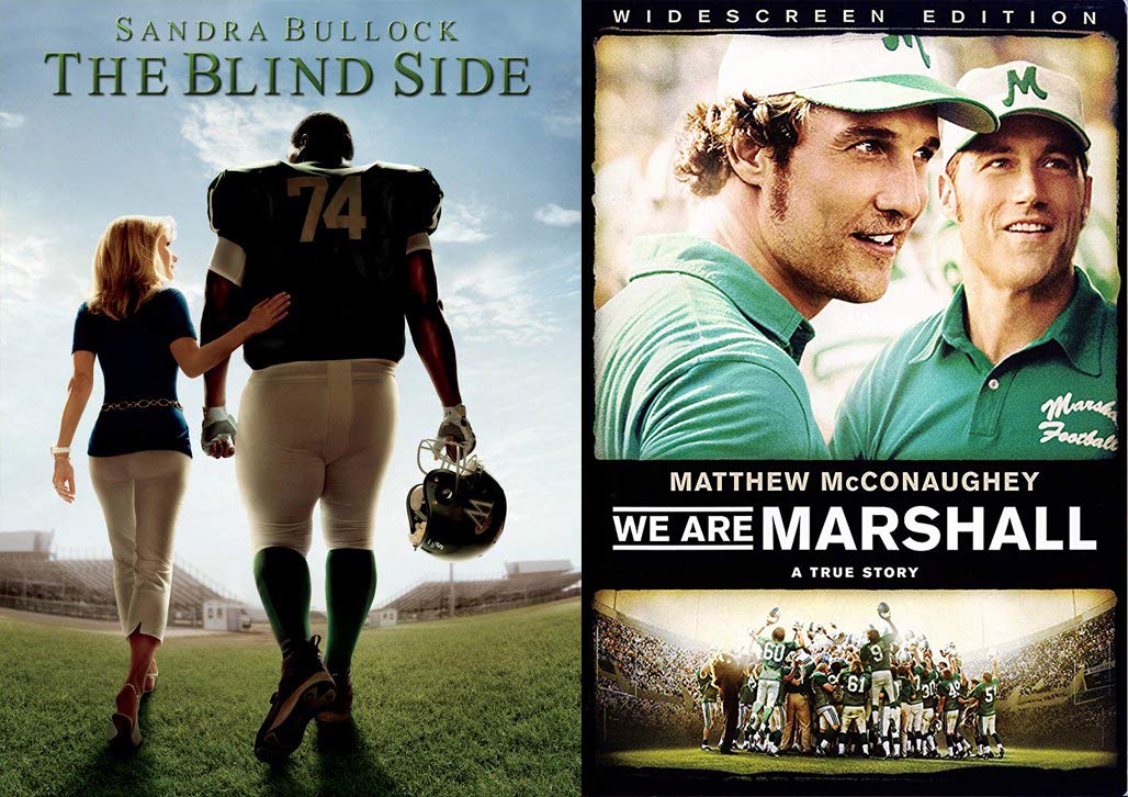 Extraordinary Football True Story Pack - Blind Side Sandra Bullock & We Are Marshall Sports Movie Set used book depot
