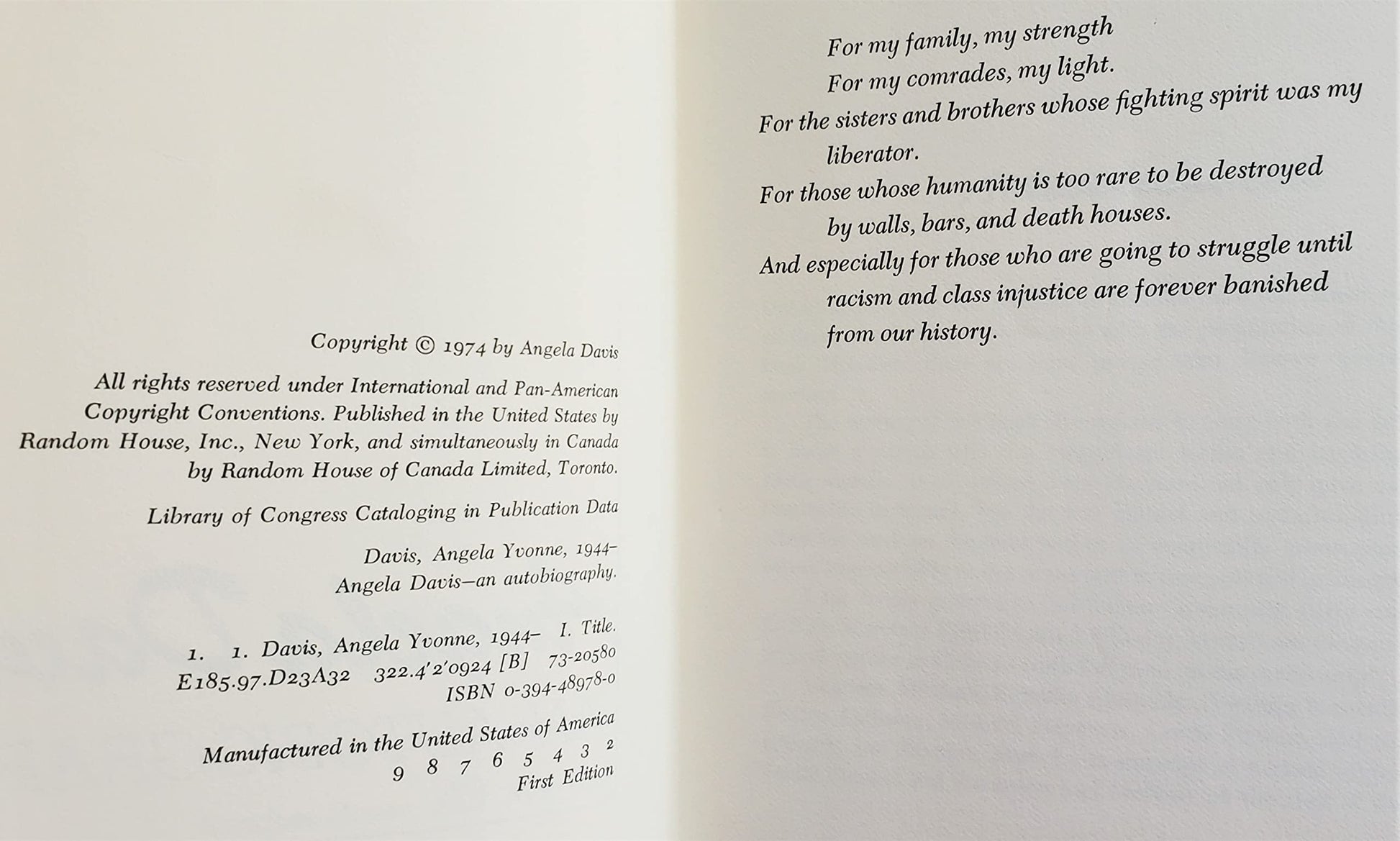 Angela Davis: An Autobiography used book depot