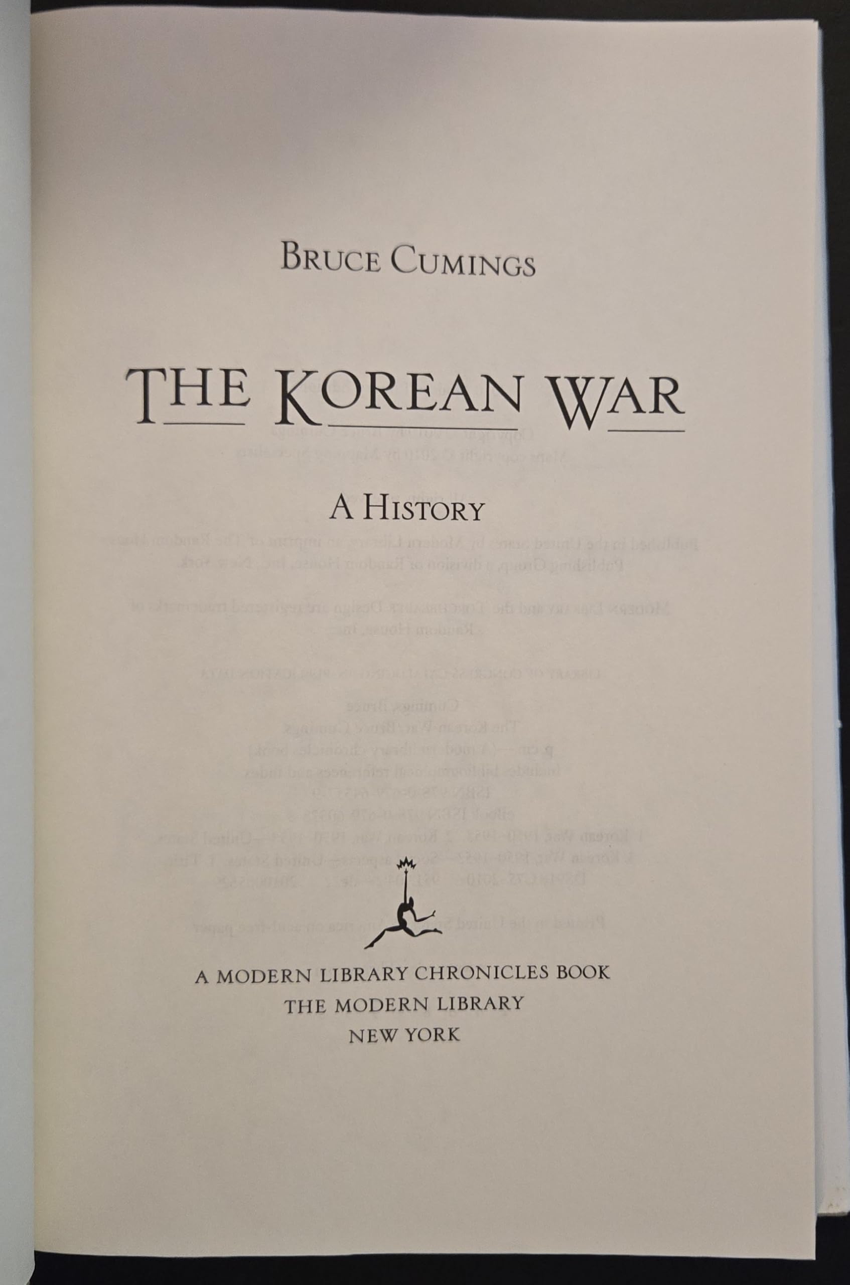 The Korean War: A History (Modern Library Chronicles) used book depot