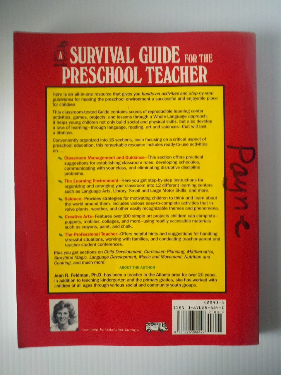 A Survival Guide for the Preschool Teacher used book depot