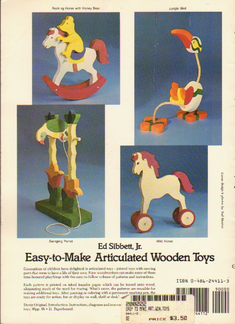 Easy-To-Make Articulated Wooden Toys: Patterns and Instructions for 18 Playthings That Move used book depot