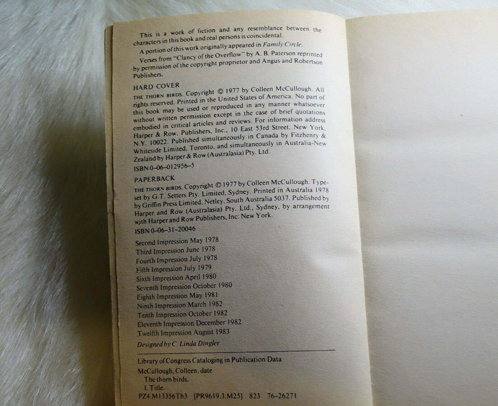 The Thorn Birds used book depot