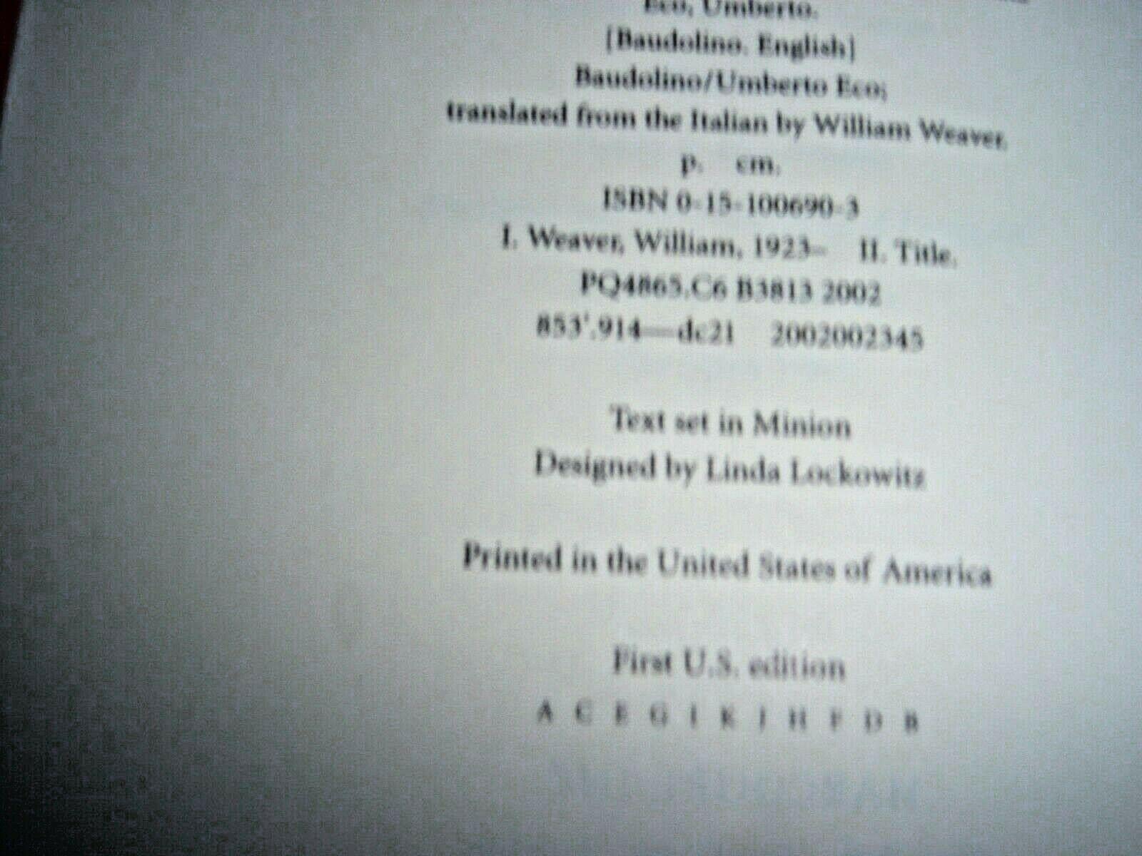 Baudolino used book depot