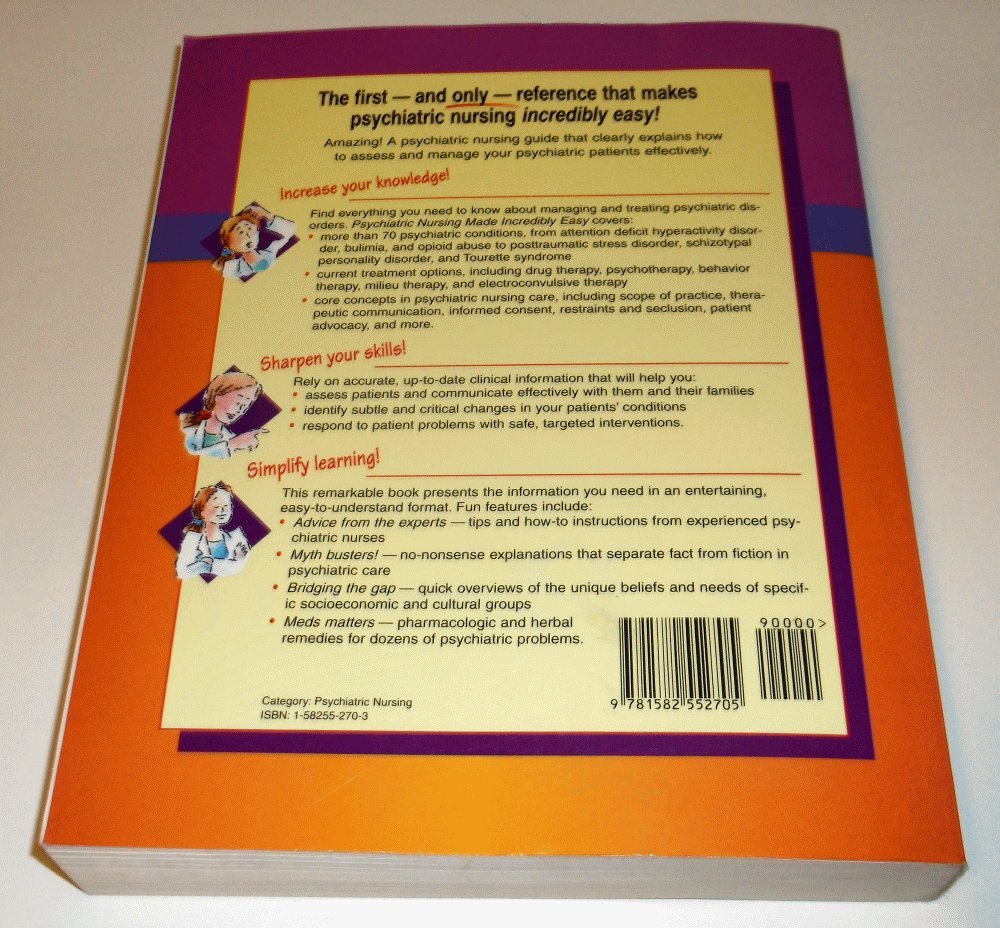 Psychiatric Nursing Made Incredibly Easy! used book depot