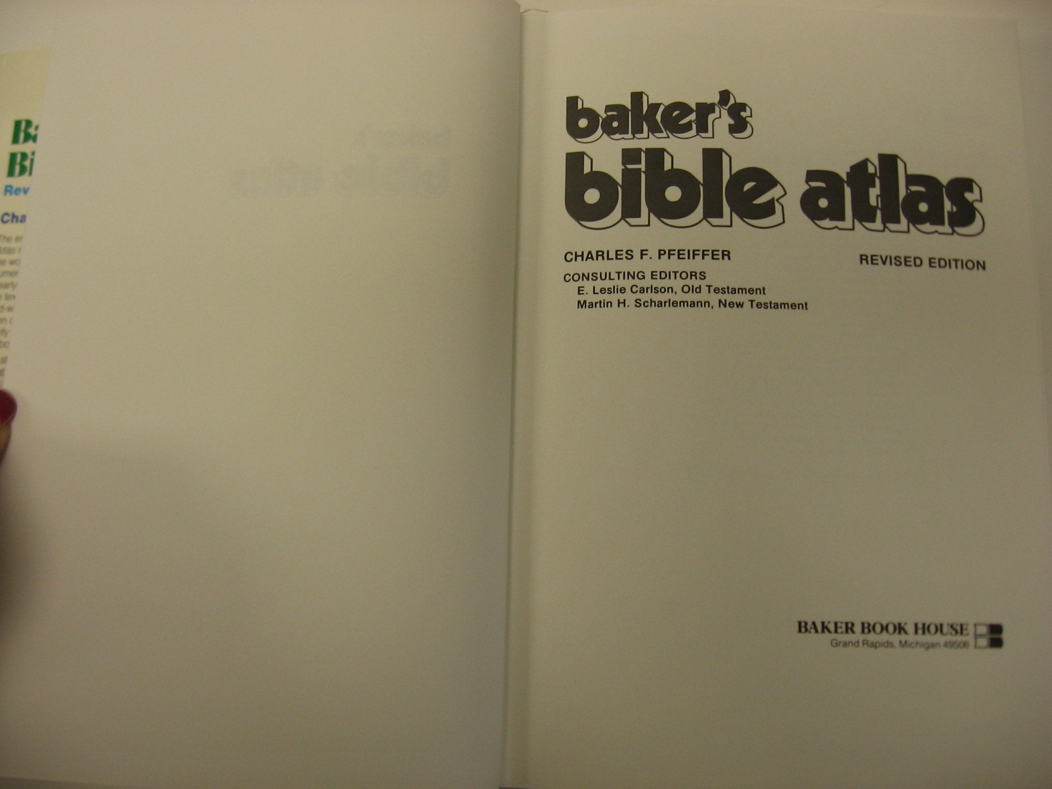 Baker's Bible Atlas used book depot