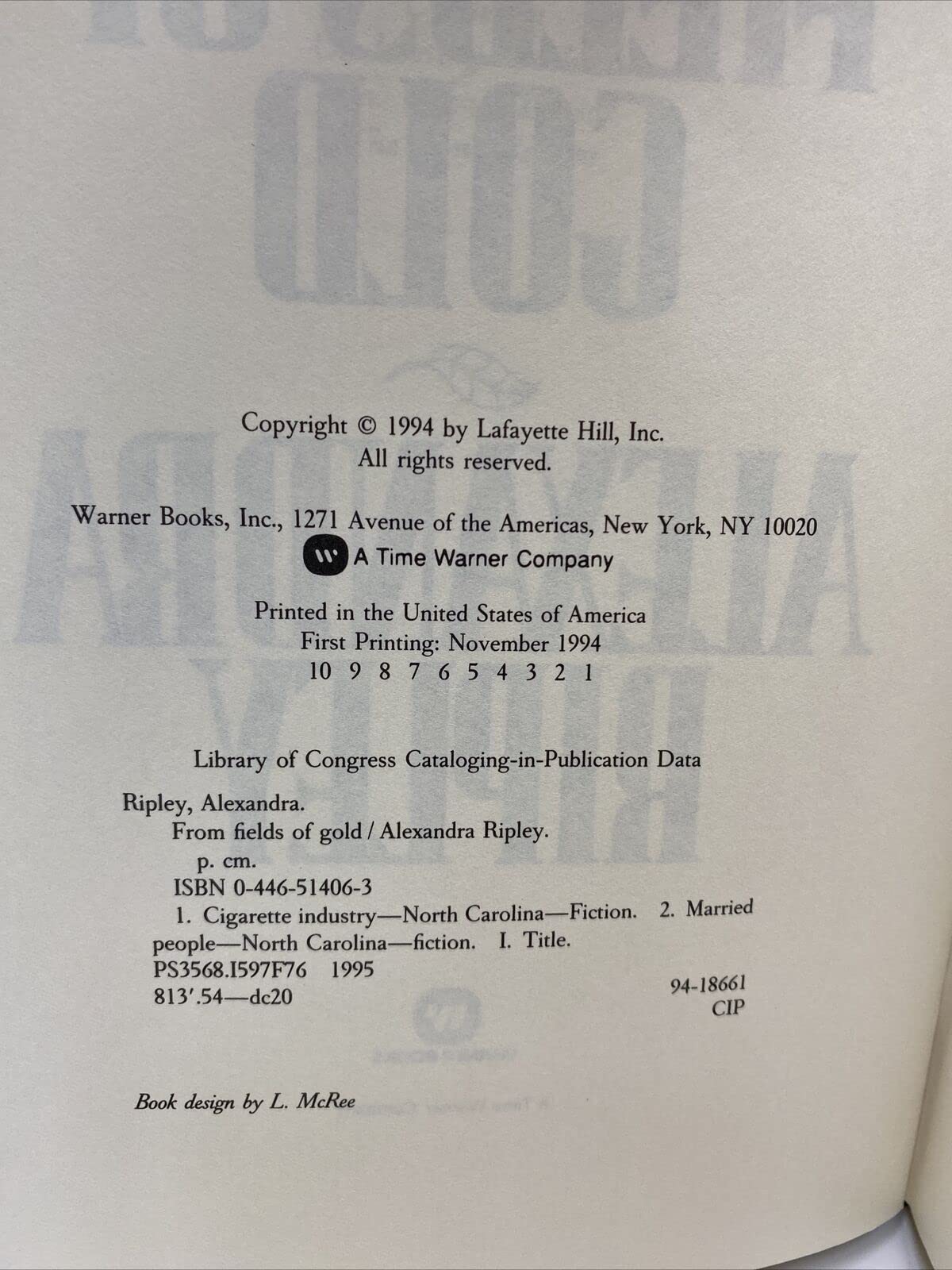 From Fields of Gold used book depot