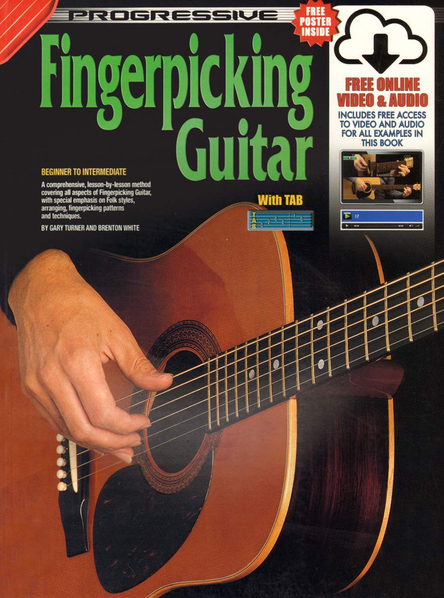 FINGERPICKING GUITAR FOR BEGINNER TO ADVANCED STUDENTS (Progressive) used book depot