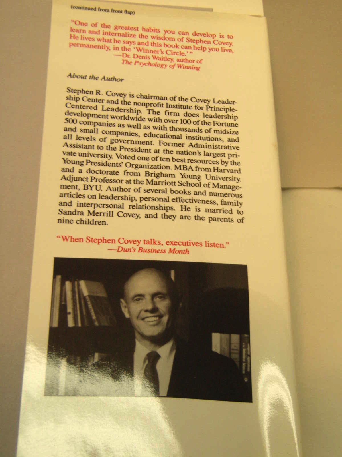 Seven Habits of Highly Effective People: Restoring the Character Ethic used book depot