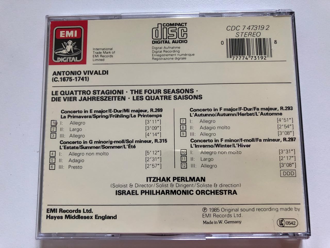 Vivaldi: The Four Seasons used book depot