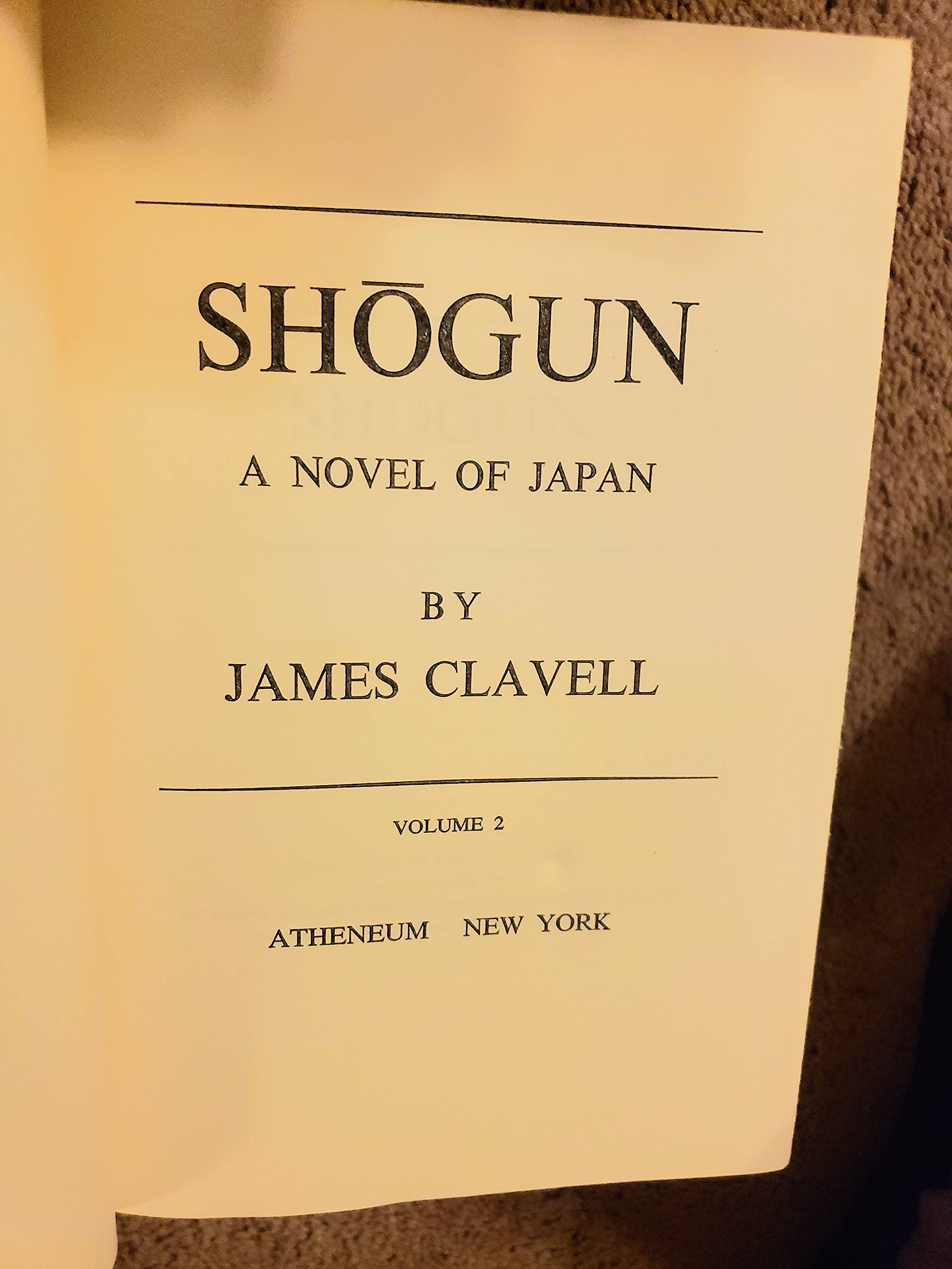 By James Clavell - Shogun: A Novel of Japan (1975-06-16) [Hardcover] used book depot
