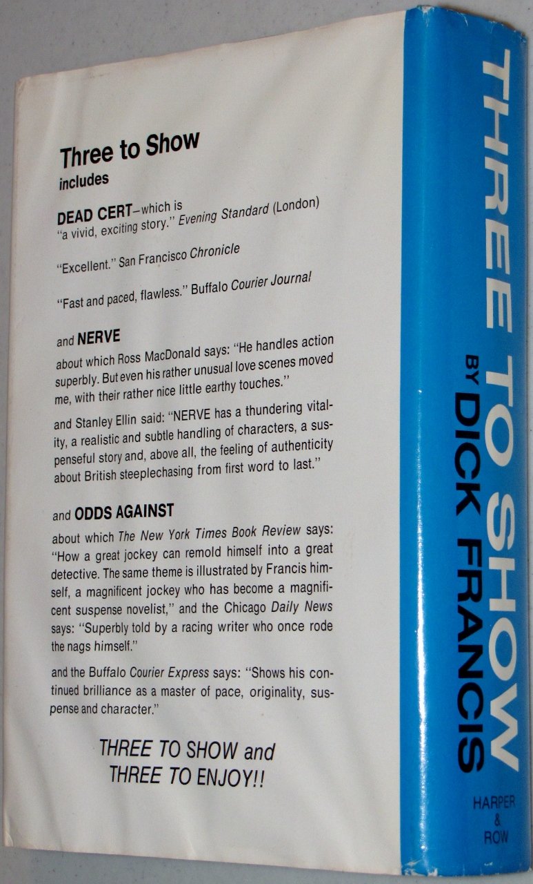 Three to Show A Trilogy Dead Cert, Nerve, Odds Against used book depot