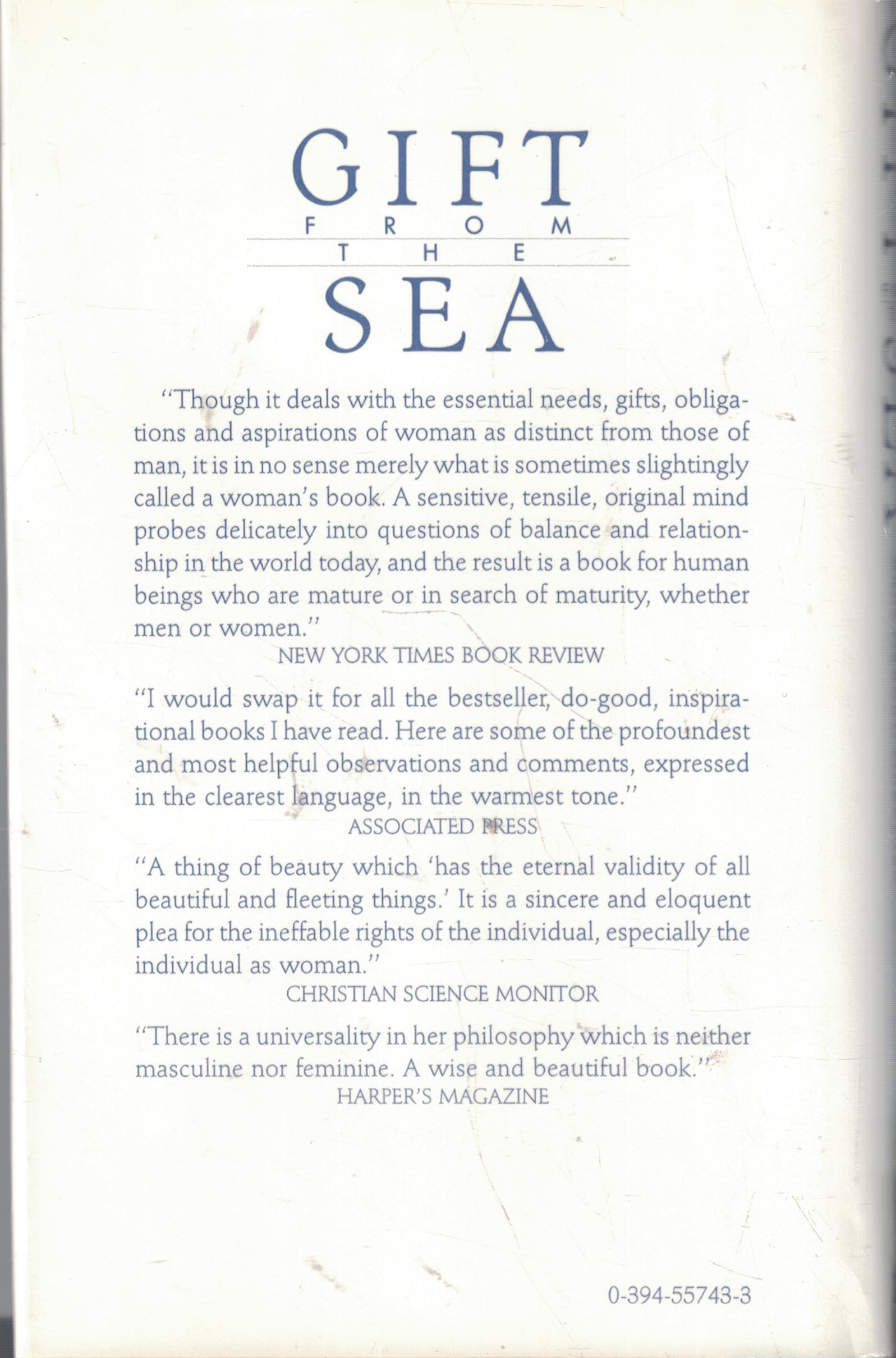 GIFT FROM THE SEA used book depot