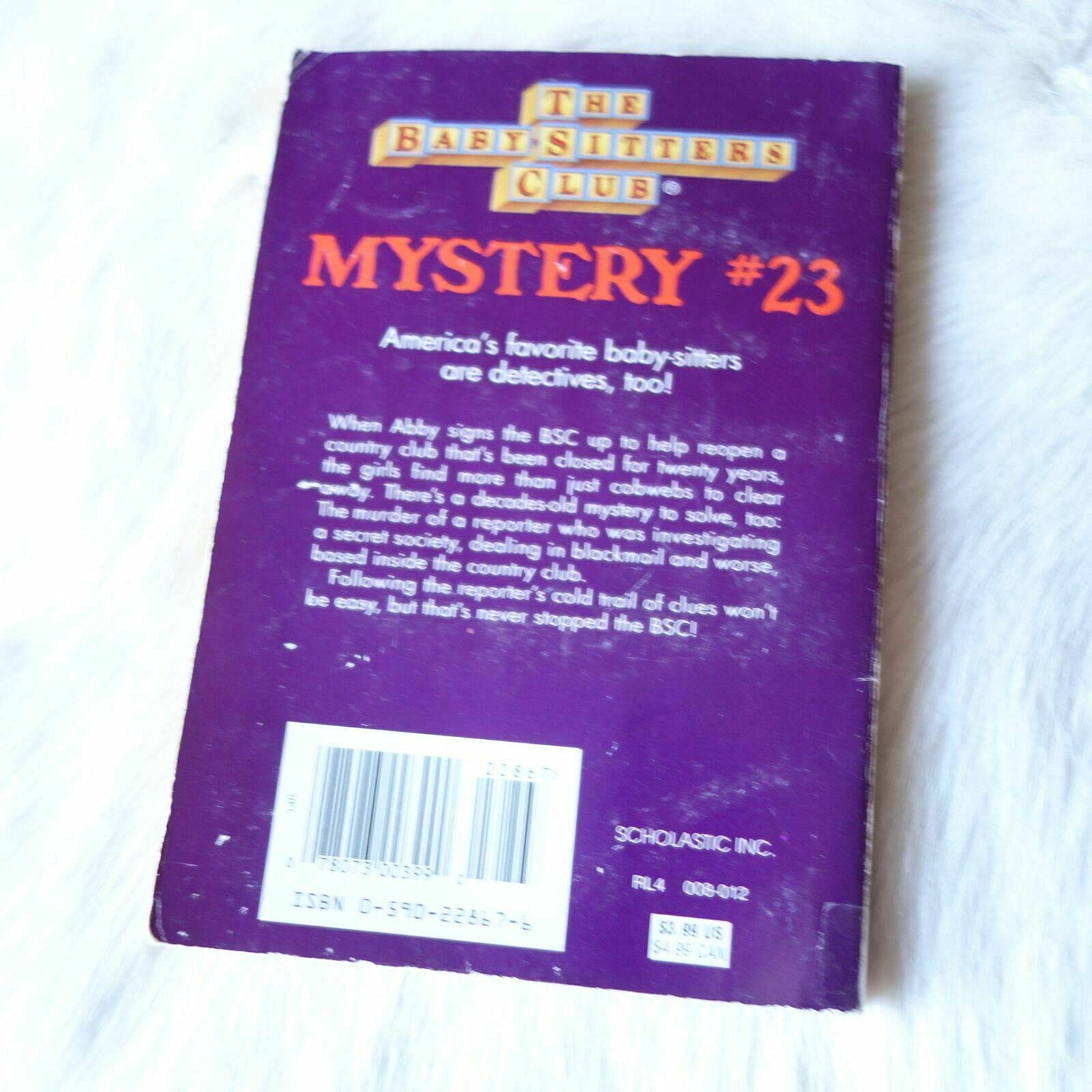 Abby and the Secret Society, #23 (Baby-Sitters Club Mystery) used book depot