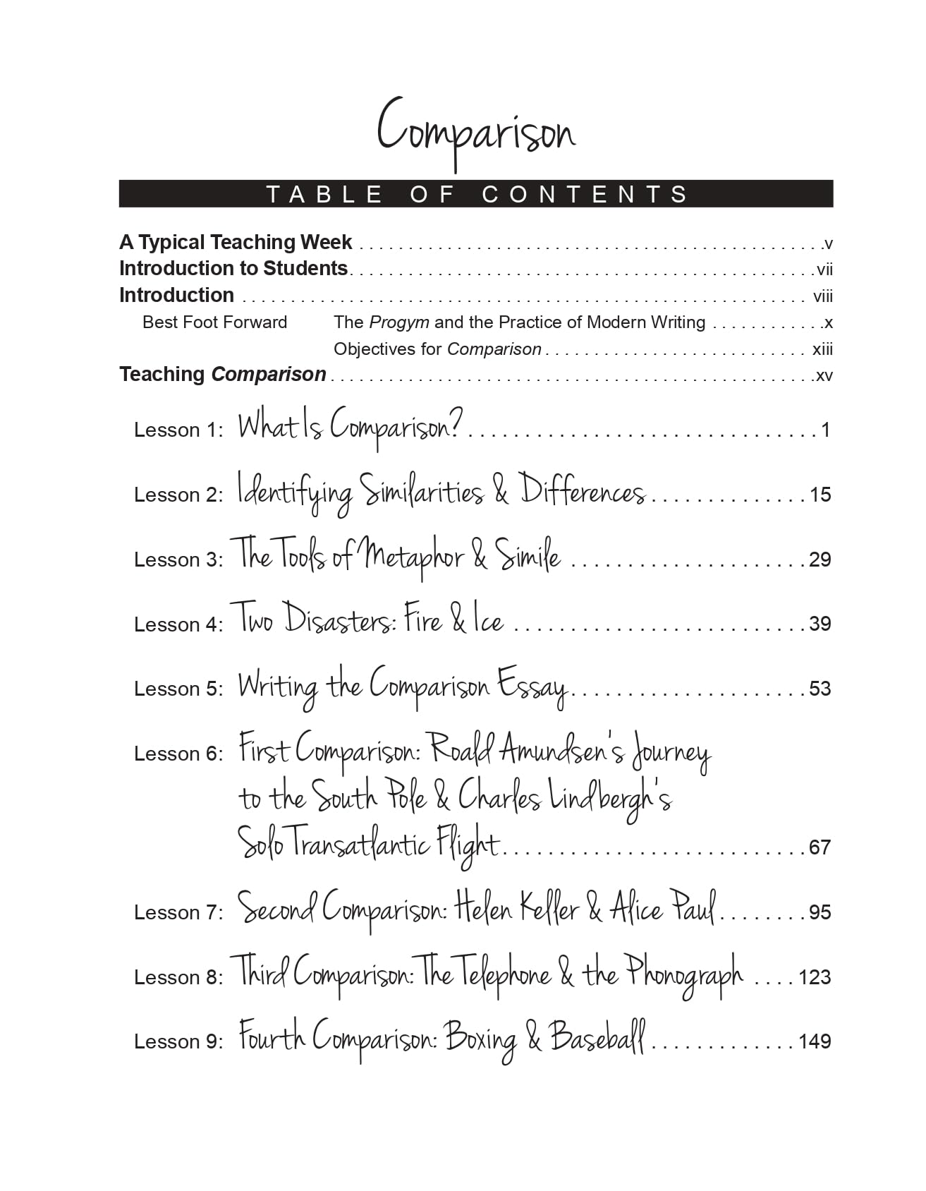 Writing & Rhetoric: Book 8 Comparison, Teacher's Edition used book depot