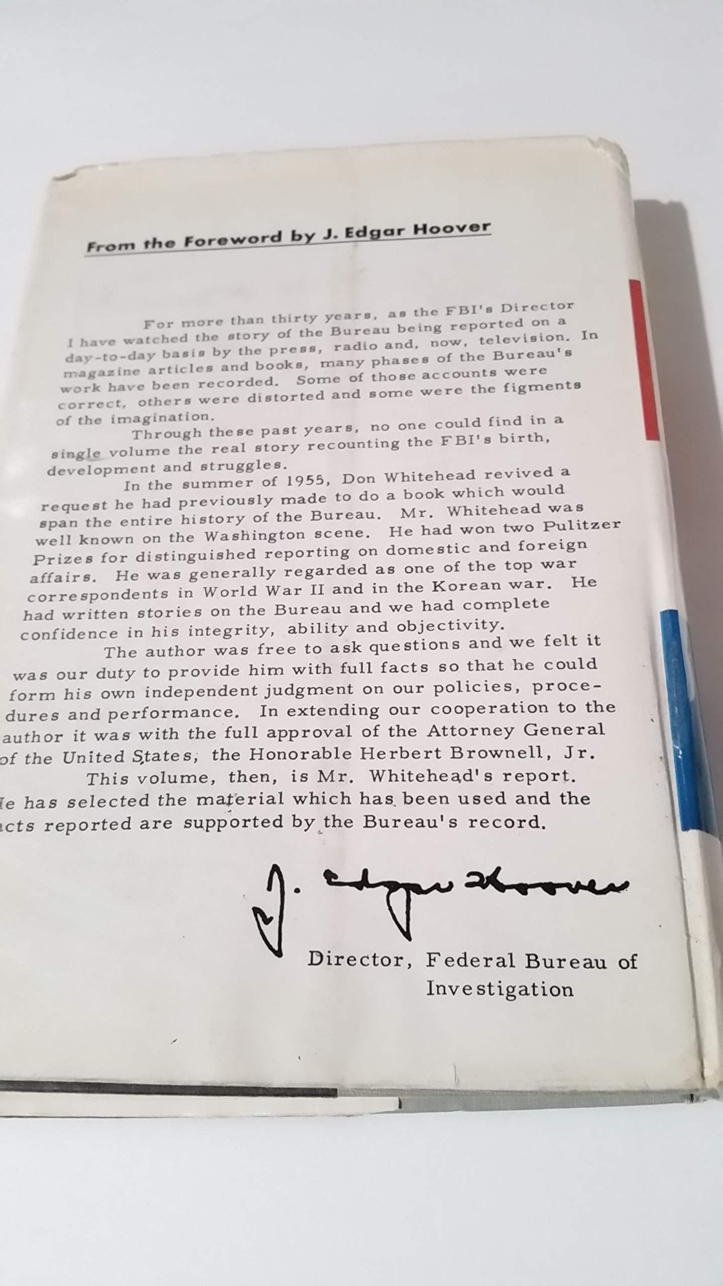 The FBI Story : A Report to the People used book depot