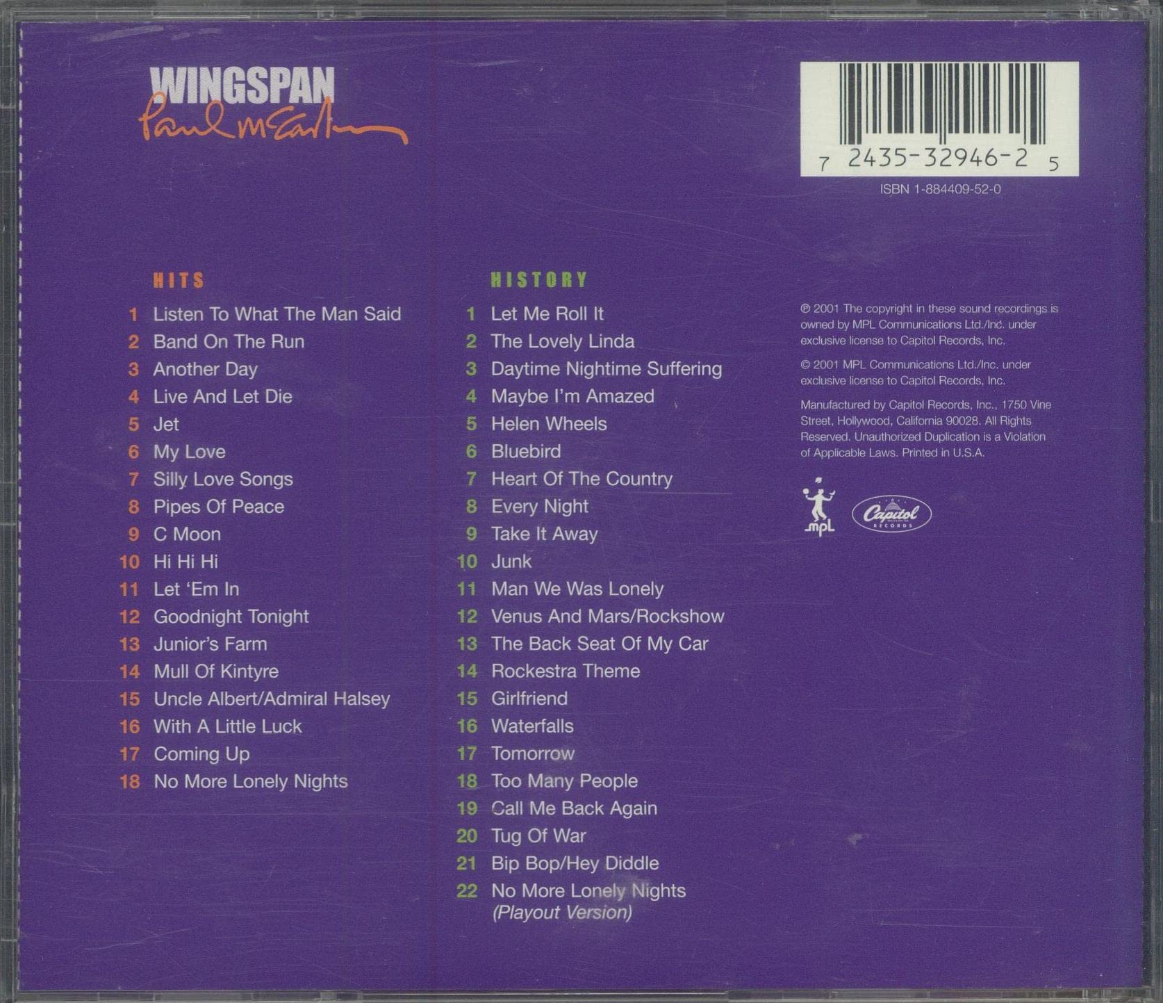 Wingspan: Hits and History used book depot