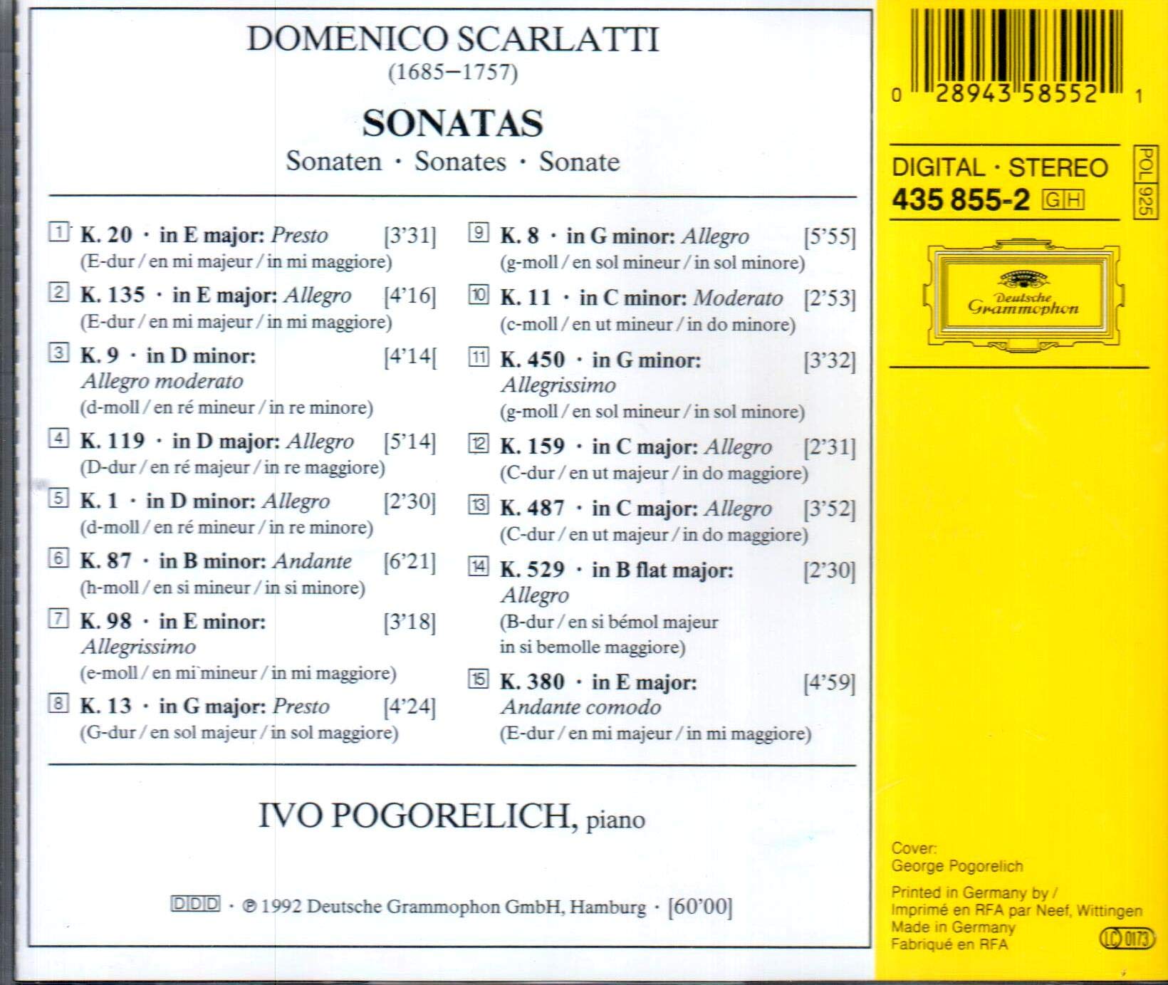 15 Sonatas used book depot