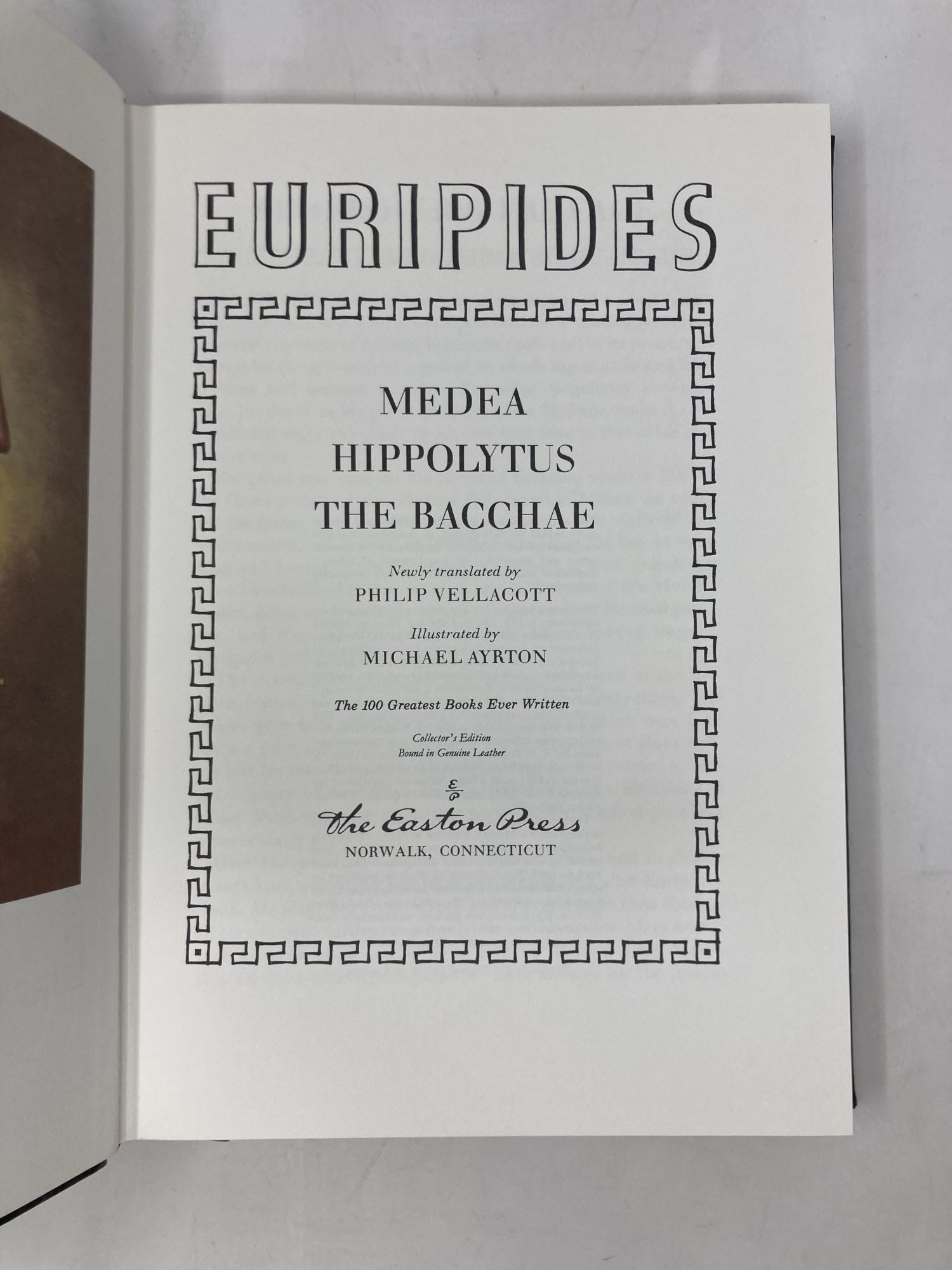 Medea Hippolytus The Bacchae (Collector's Edition) used book depot