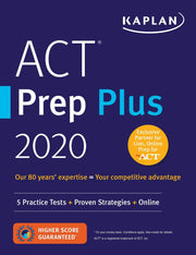 ACT Prep Plus 2020: 5 Practice Tests + Proven Strategies + Online (Kaplan Test Prep) used book depot
