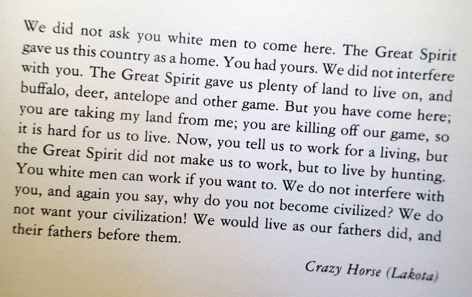 In the Spirit of Crazy Horse used book depot