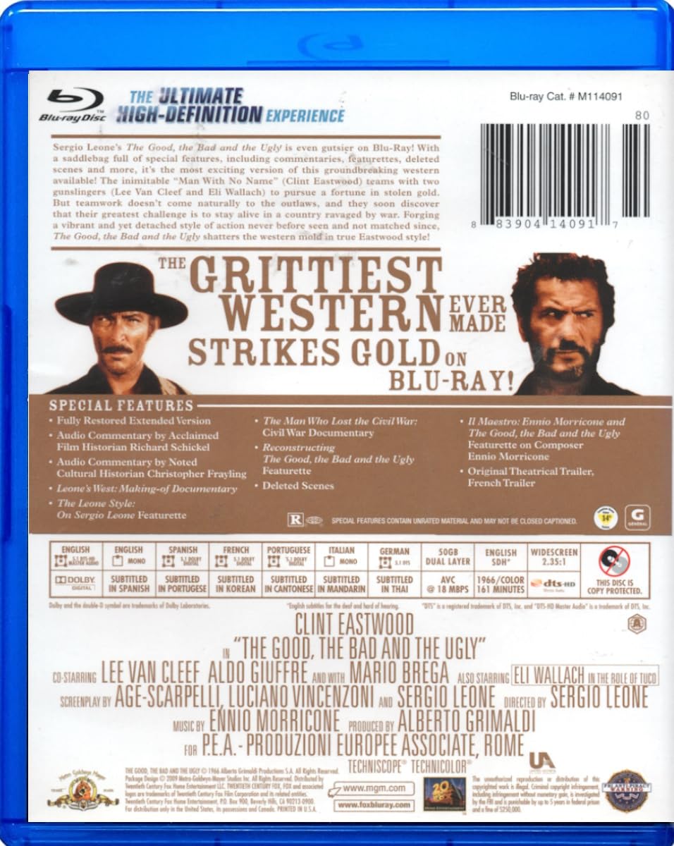 The Good, the Bad and the Ugly (Two-Disc Blu-ray/DVD Combo in Blu-ray Packaging) used book depot