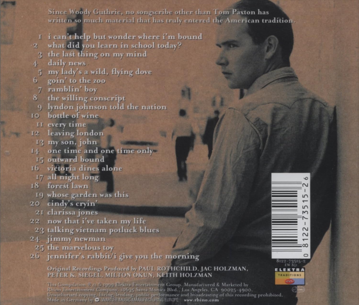 I Can't Help But Wonder Where I'm Bound: The Best Of Tom Paxton used book depot
