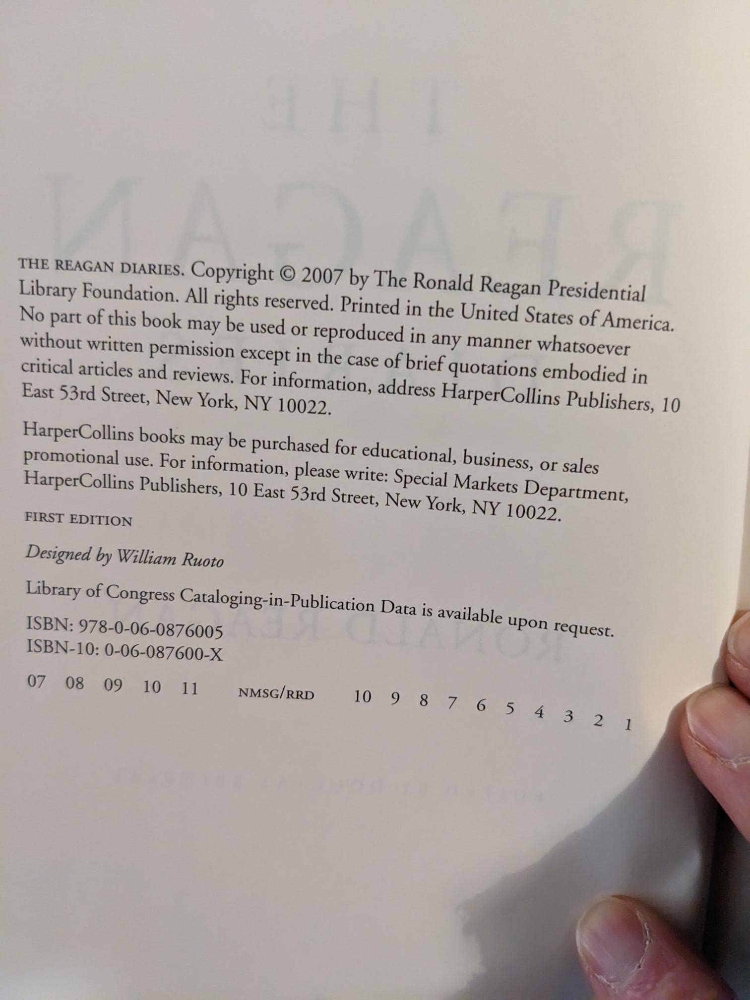 The Reagan Diaries used book depot