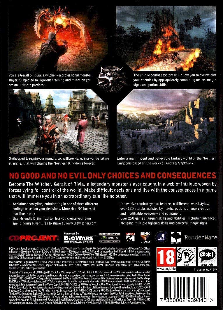The Witcher Enhanced - PC used book depot