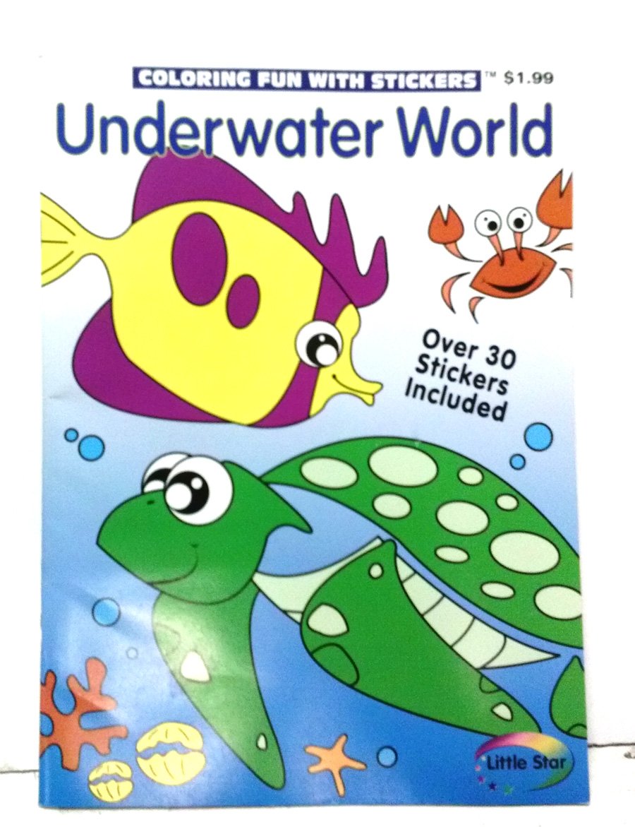 Underwater World - Coloring Fun With Stickers