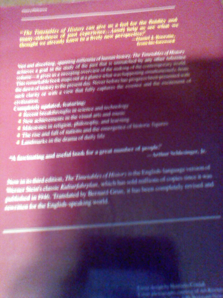 The Timetables of History: A Horizontal Linkage of People and Events used book depot