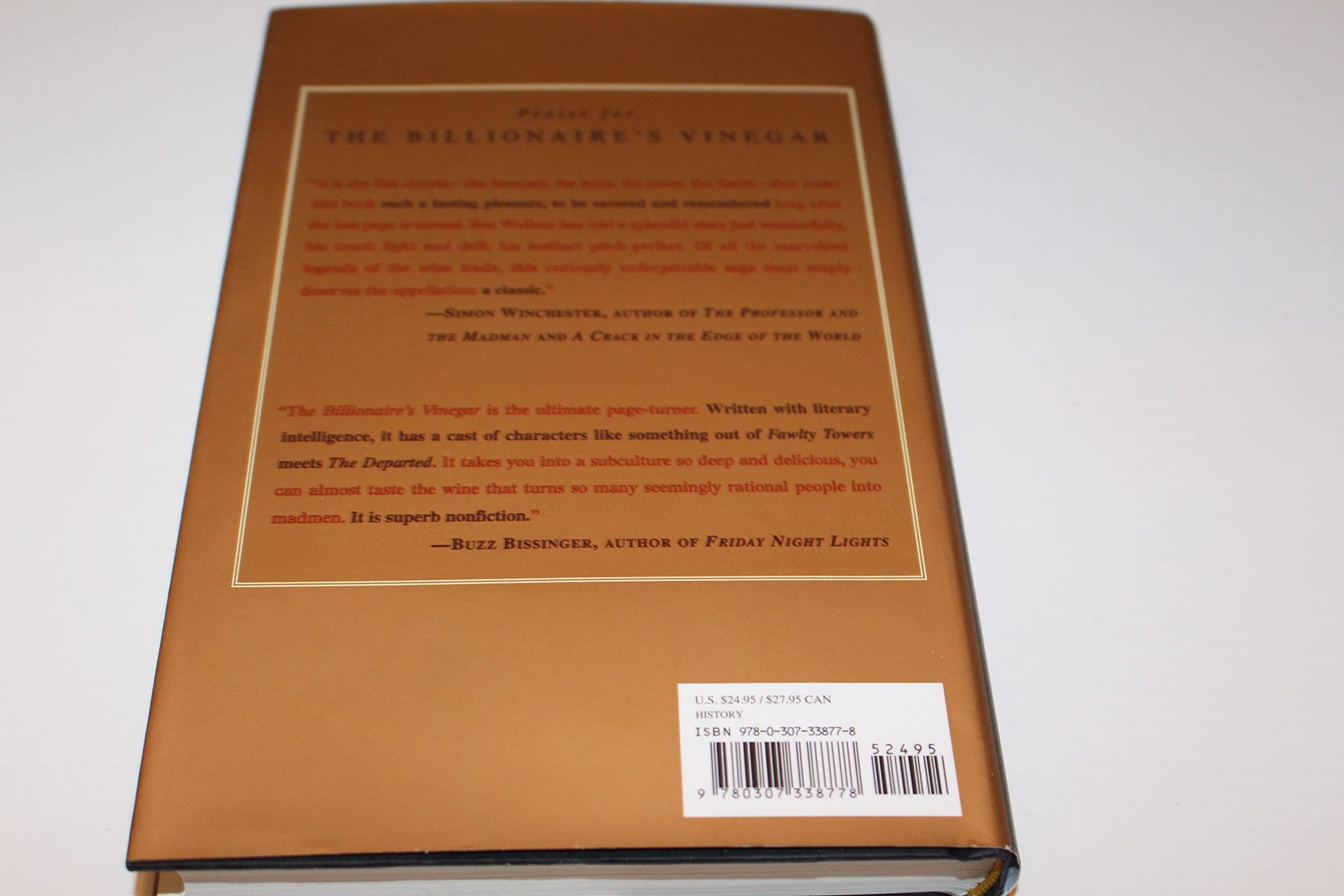 The Billionaire's Vinegar: The Mystery of the World's Most Expensive Bottle of Wine used book depot
